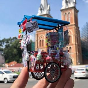 DIY Miniature Building Kit Model Toy Cart ( Viet version)